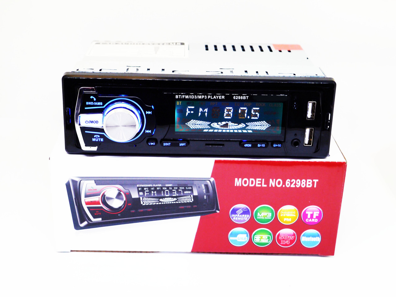 Автомагнитола 6298BT Bluetooth+2xUSB+SD+AUX 4x50W, фото 1