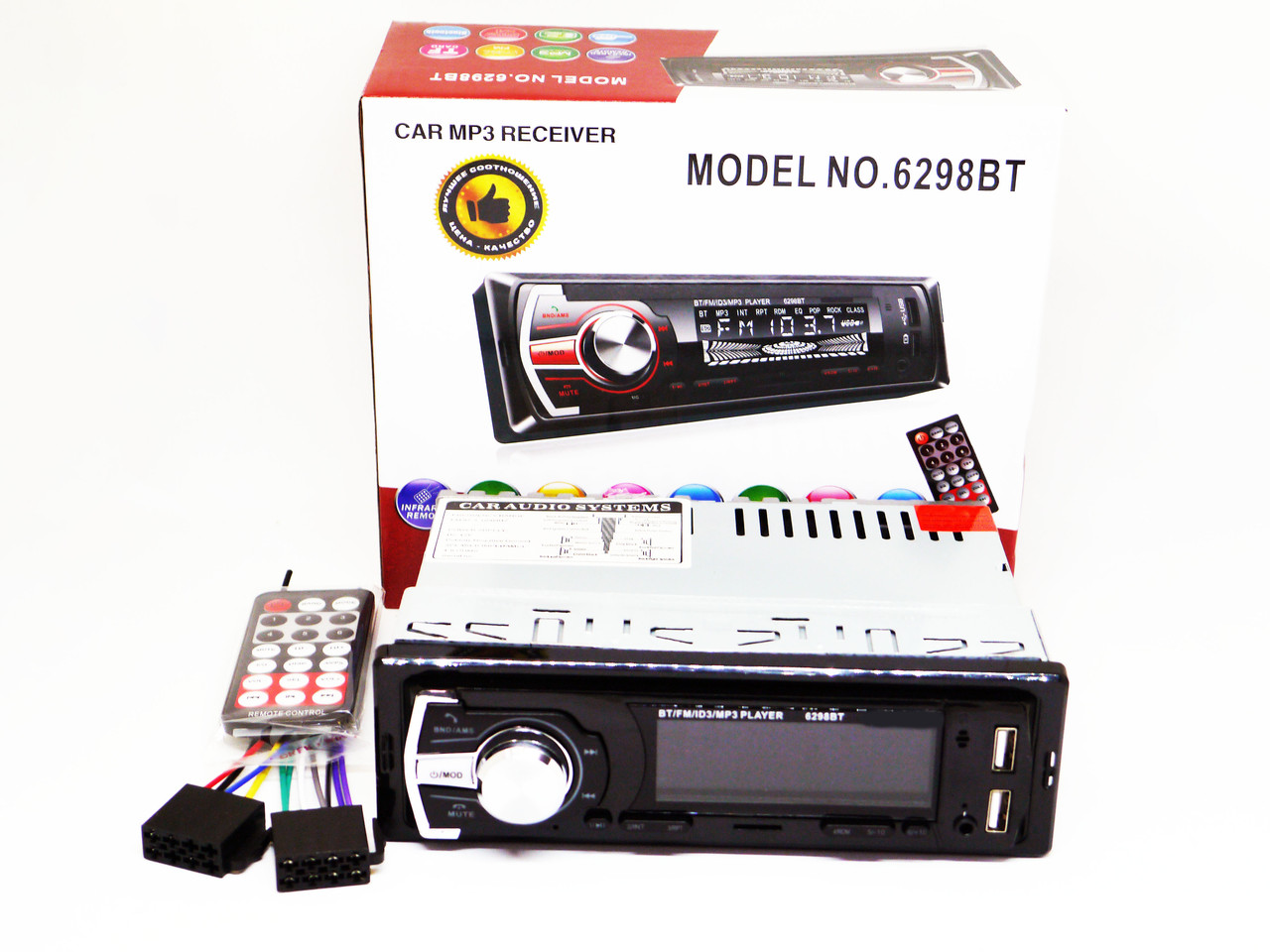Автомагнитола 6298BT Bluetooth+2xUSB+SD+AUX 4x50W