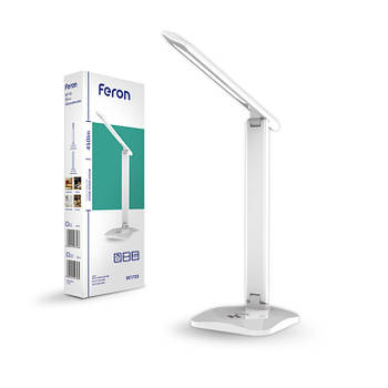 Настільна лампа з діммером FERON 3000K-4000К-6500К 9W (37*15*34,5 cm) 450LM IP20 DE1733 біла