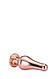 Конічна анальна пробка з каменем Gleaming Love Rose Gold Pleasure Plug S, фото 5