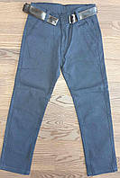 Брюки - штаны для мальчика с ремнем темно-синего (от 6 до 10 лет) 10