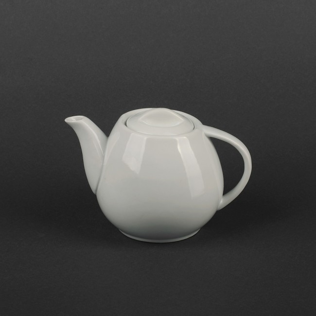 Чайник керамічний білий з низькою кришкою 400 мл