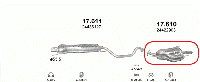Глушитель (выхлопная система) OPEL ZAFIRA A 2.0 DTi (1995 см3) 99-02гг (Опель Зафира) турбодизель (Y2.0DTH)