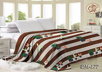 Плед із флісу Кактус смугастий (140*210)