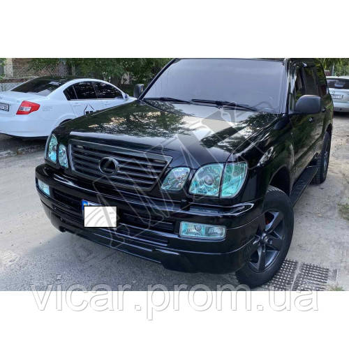 Передние линзовые фары (зеленоватые) Lexus LX 470 (1998-2007) - фото 6 - id-p1138827758