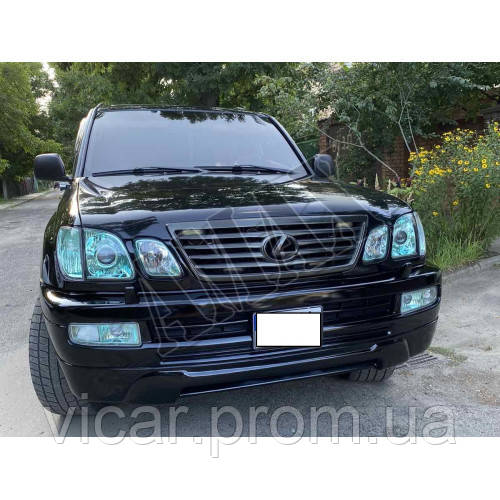 Передние линзовые фары (зеленоватые) Lexus LX 470 (1998-2007) - фото 3 - id-p1138827758