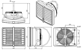 Тепловентилятор Sonniger Heater Condens VR3 20-70 кВт + консоль, фото 2