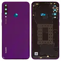 Задняя панель корпуса для Huawei Y6p 2020 (MED-LX9, MED-LX9N), со стеклом камеры, оригинал Фиолетовый