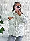 Жіноча стьобана куртка з накладними кишенями 2069 (42-44; 46-48) кольори: мокко, молочний, хакі, чорний) СП, фото 6