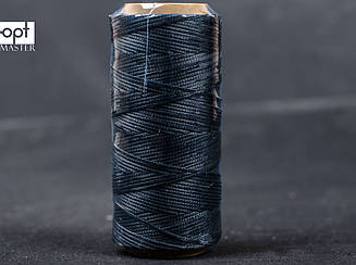 Нитка вощенна по шкірі (плоский шнур), т. 1 мм, 100 м., кол. джинс (183 jeans)