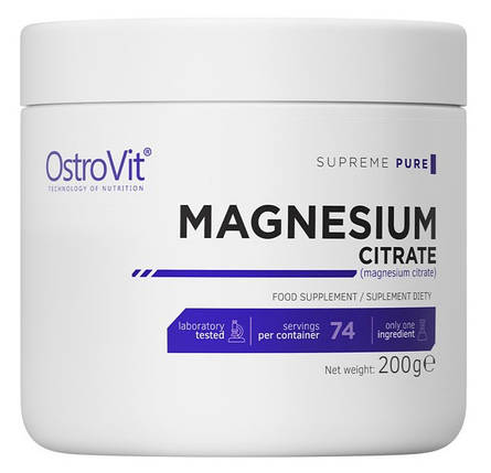 Магній цитрат OstroVit Magnesium Citrate 200 g, фото 1