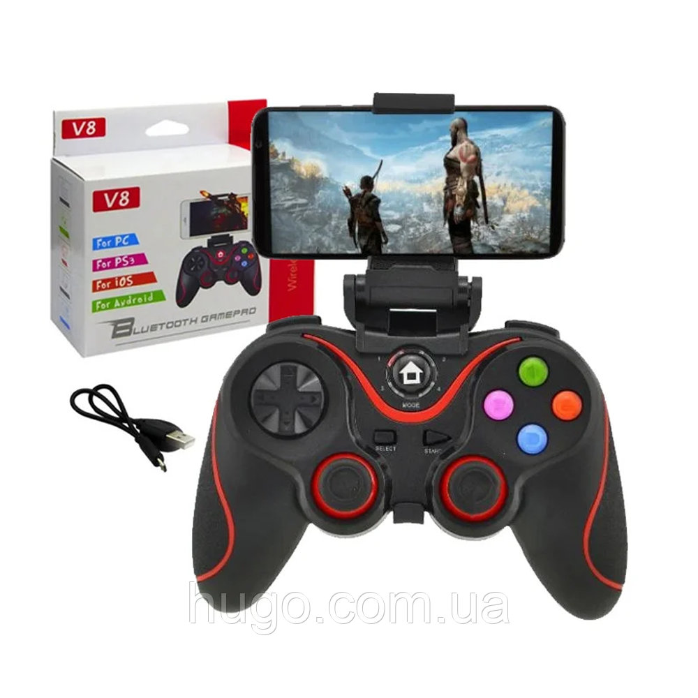 Геймпад джойстик бездротовий V8 для телефону, комп'ютера, планшета ...