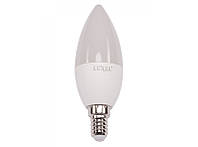 Лампа C37 7W 220V E14 свеча 4000K (040-N) Luxel premium, нейтральный свет, светодиодная Люксел