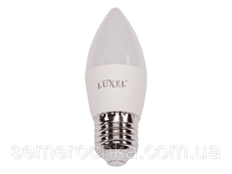 Лампа C37 6W 220V E27 свічка 4000K (047-NE) Luxel led, нейтральне світло, світлодіодна Люксел