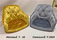 Крісло Mario CH-Base сталевий сірий велюр Y-1024, на хромованій опорі, поворотне з регулюванням висоти, фото 2