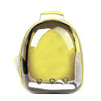 Рюкзак-переноска для кішок Taotaopets 253303 Panoramic Yellow 35*25*42cm з ілюмінатором