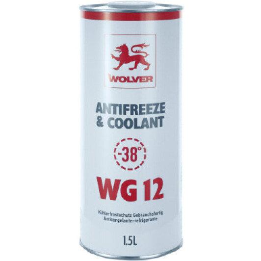 Готовий антифриз Wolver Antifreeze & Coolant WG12 G12 червоний