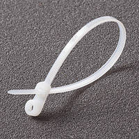 Стяжка кабельная 4-150 с кольцом (3,6х150мм) белые, хомут нейлоновый, стяжки пластиковые
