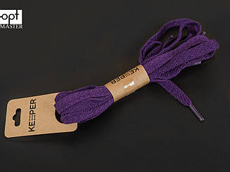 Шнурки (в упаковці) плоскі не вощені 8 мм, 100 см, кол. №10 фіолетовий