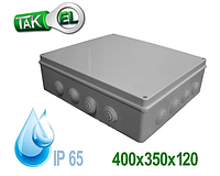 Коробка распределительная 400*350*120 IP55, наружная, монтажная пыле-влагозащищеннная герметичная