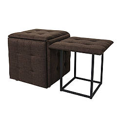 Пуф "Куб" 5 в1 (шоколад) ()