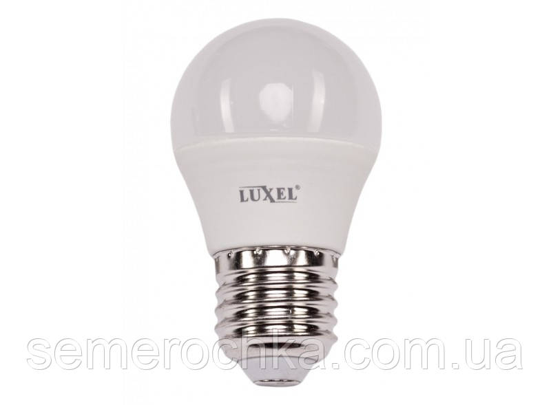Лампа G45 6W 220V E27 3000K (057-HE) Luxel led, тепле світло, світлодіодна Люксел