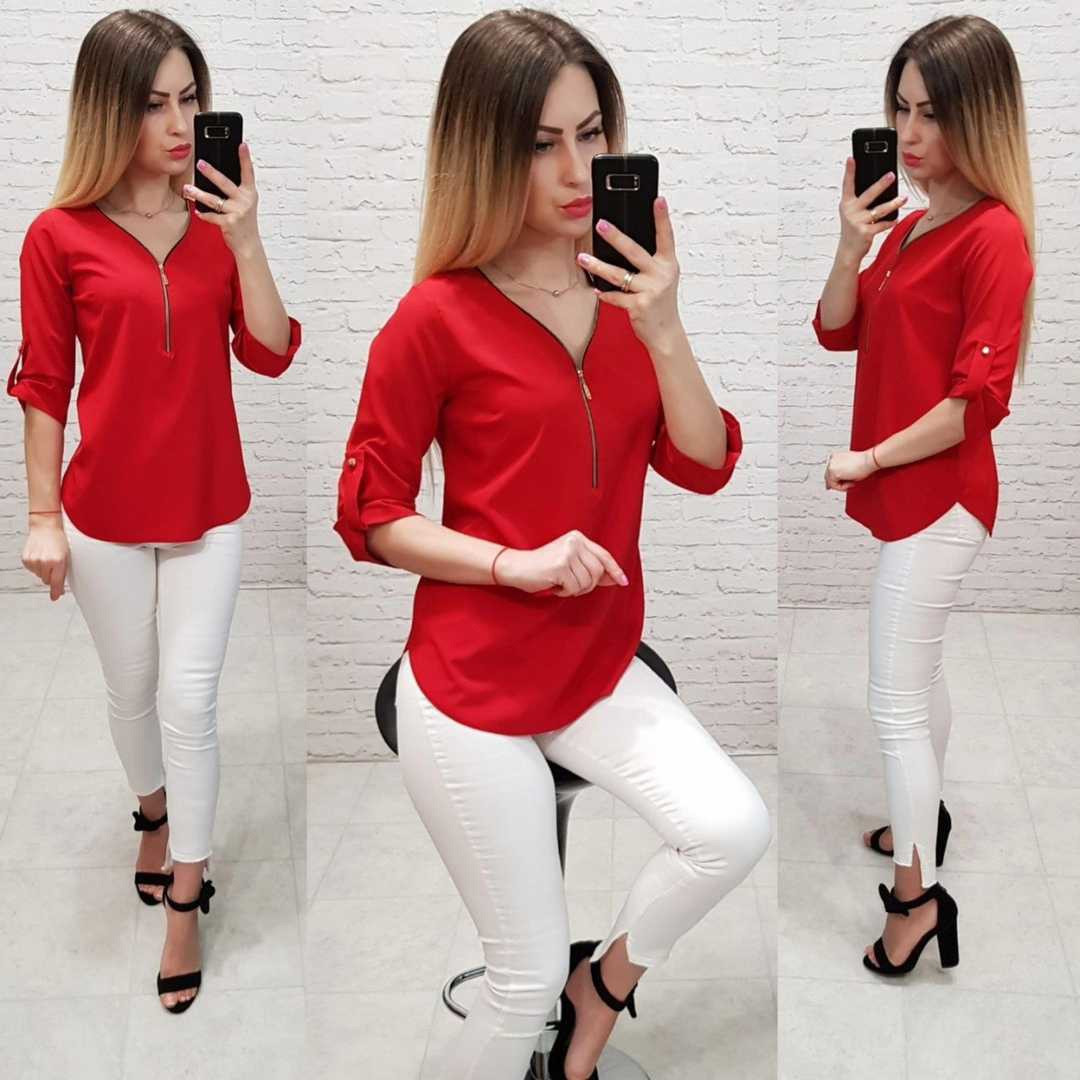 Красива жіноча кофта з блискавкою, фото 1