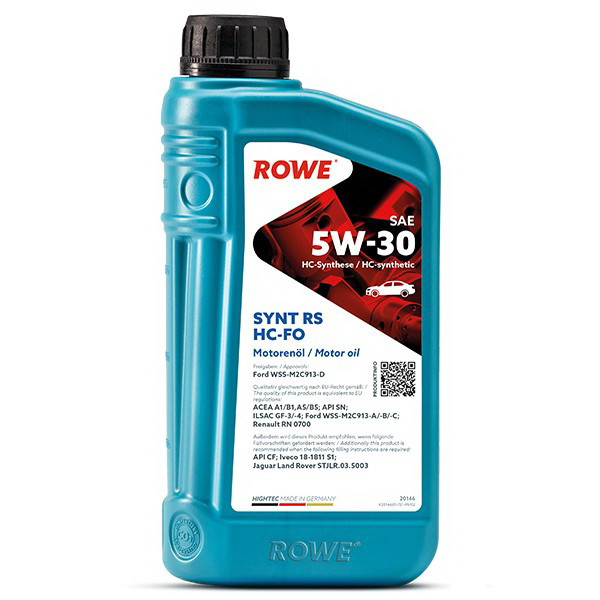 Моторное масло ROWE Hightec Synt RS SAE 5W-30 HC-FO 1 л (для бензиновых и дизельных двигателей Ford) - фото 1 - id-p1474759256