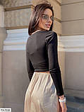 Жіноча укорочена кофтинка, з довгим рукавом, фото 2