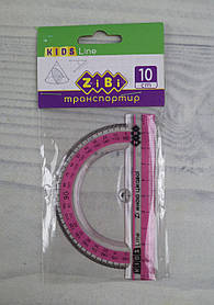 Транспортир пластиковий 180 град. 10 см ZB5640-10 31399Ф ZIBI