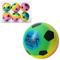 Мяч детский фомовый MS 3363-1 (120шт) 10см, футбол/радуга, 1вид, упаковка 6шт