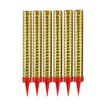 Свічки для торта Холодний фонтан 12 см золотисті 6 шт, фото 2