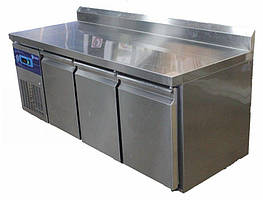 Стіл холодильний 3 двері з бортиком CustomCool