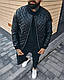 Чоловіча стьобана куртка бомбер шкіра осінь/весна, фото 3