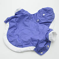 Жилет-курточка для собак Сильвер с капюшоном фиолетовый Мопс1 28х60