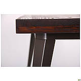 Обідній стіл Floyd дерев'яна стільниця 1600х800 мм металевий каркас колір кави, фото 7