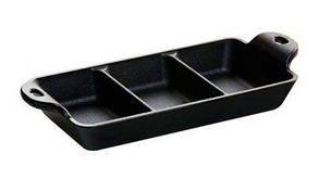 Сковорода чавунна порційна 3 секції 200х110х30 мм Lodge Cost Iron