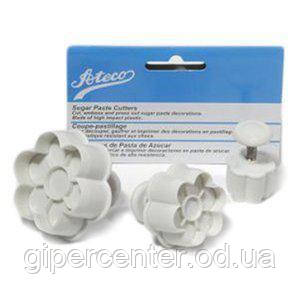Набір форм для нарізки тіста 3 шт, "6-ти пелюстковий квітка"