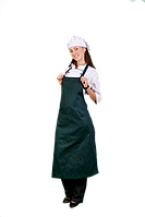 Фартух із нагрудником зелений