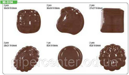 Форма для шоколаду "цукерки асорті"