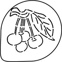 Трафарет для прикраси торта "вишенька"