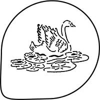 Трафарет для прикраси торта "лебідь"