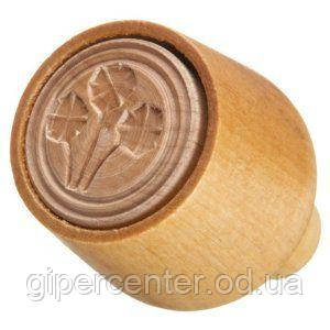 Друк дерев'яна для масла "букетик волошок"