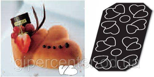 Форма для випічки силіконова "подвійні сердечка"