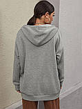 Тепла жіноча толстовка з капюшоном і блискавкою, фото 3
