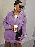 Тепла жіноча толстовка з капюшоном і блискавкою, фото 5
