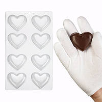 Пластиковая форма для шоколада "Выпуклое сердце" арт. ВВВК02062044001