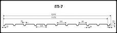 Профнастил ГП — 7 / 0,45 мм / ЮГ- ПРОФІЛЬ, фото 2