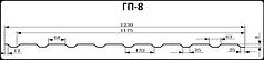 Профнастил ГП 8 • 0,45 мм