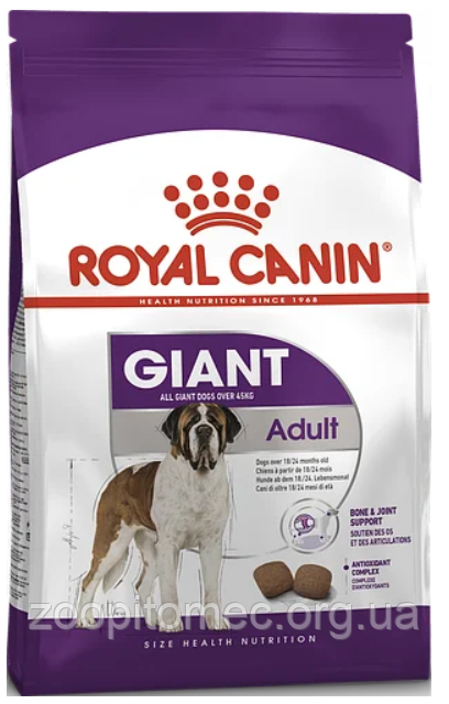 Корм для собак Royal Canin (Роял Канін) GIANT ADULT для гігантських порід віком 18-24 місяців, 4 кг